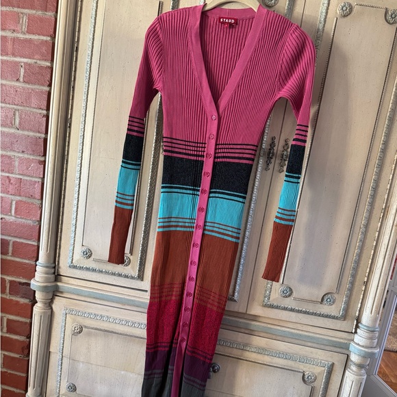 STAUD Shoko Striped Sweater Dress - Picture 3 of 7